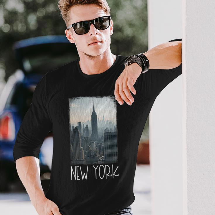 New York City Skyline Nyc New York City Long Sleeve T-Shirt Gifts for Him