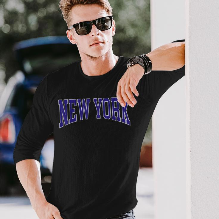 New York City Text Long Sleeve T-Shirt Gifts for Him