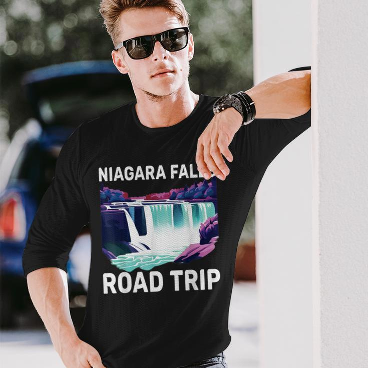 Niagara Falls Road Trip Souvenir Summer Vacation Niagara Long Sleeve T-Shirt Gifts for Him