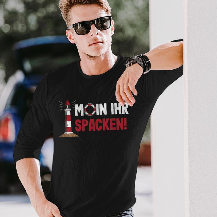 Norddeutsch Moin Ihr Spacken Flat German Langarmshirts Geschenke für Ihn