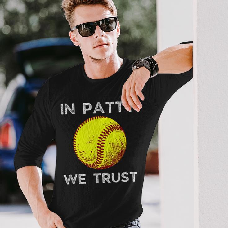 Oklahoma In Patty We Trust Softball Boomer Long Sleeve T-Shirt Gifts for Him