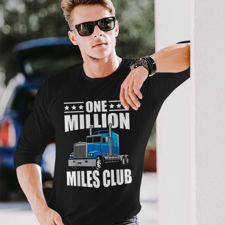 One Million Miles Club Truck Driver Novelty Long Sleeve T-Shirt Gifts for Him