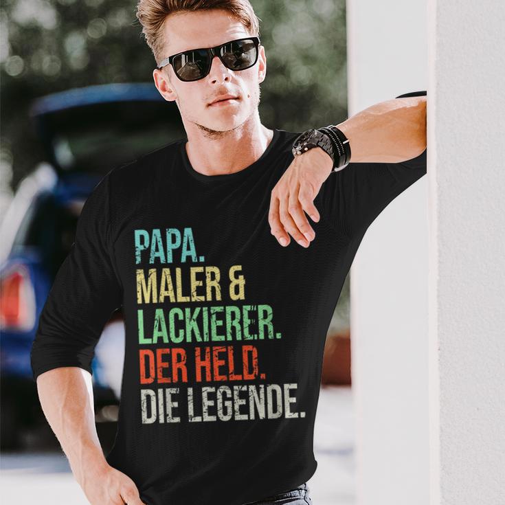 Painter And Painter Dad Legend Fatherintage Langarmshirts Geschenke für Ihn