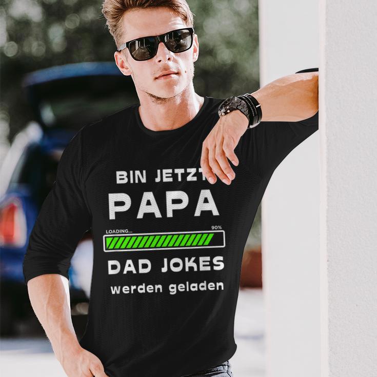 Papa 2024 Stolzerater Dad Jokes Werden Geladen Lustig Langarmshirts Geschenke für Ihn