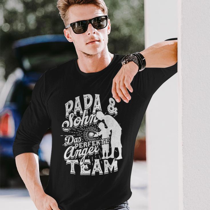 Papa & Sohn Das Perfekte Angel Team Fishing Fishing Langarmshirts Geschenke für Ihn