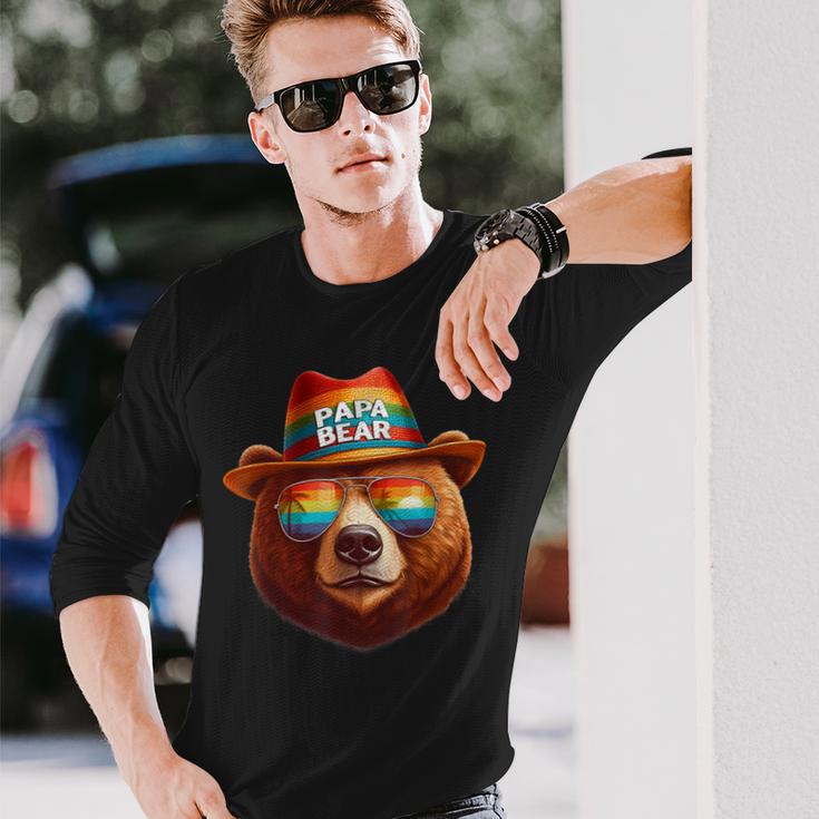 Papa Bear Papa Bearatertagsgeschenk Für Papa Spruch Lustig Langarmshirts Geschenke für Ihn