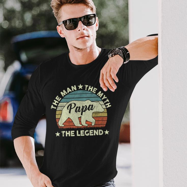 Papa Bear For Father's Day The Man Myth Legend Long Sleeve T-Shirt Gifts for Him