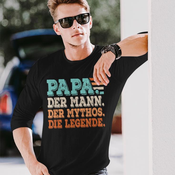 Papa Der Mann Der Mythos Die Legendeater Father's Day Langarmshirts Geschenke für Ihn