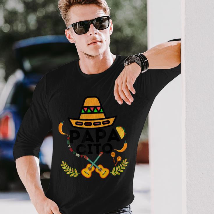 Papa-Familie Cinco De Mayo Passendes Paar Mexikanischer Papacito Langarmshirts Geschenke für Ihn