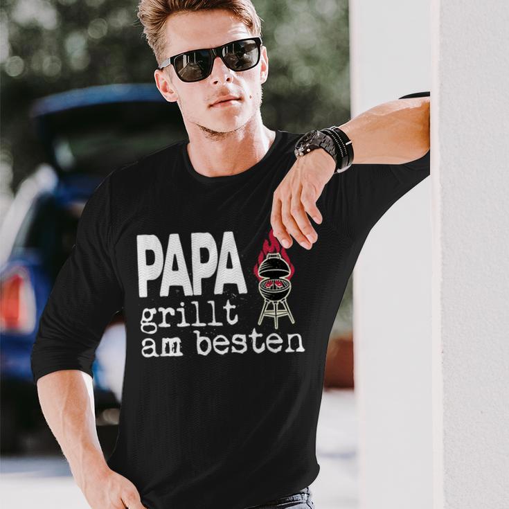 Papa Grillt Am Beste Griller Am Ort Langarmshirts Geschenke für Ihn