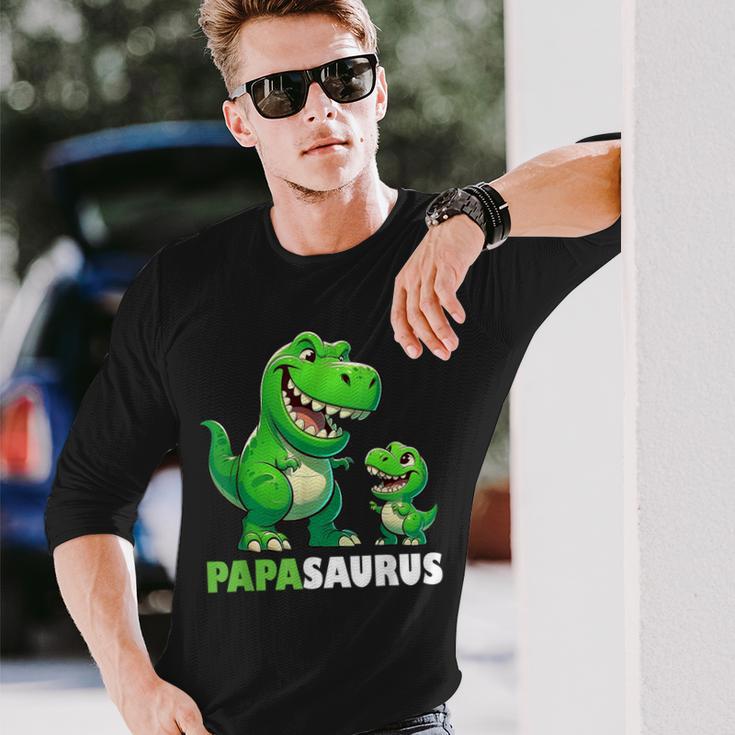 Papa Papasaurusatertagatertagsgeschenk Dino Papa Langarmshirts Geschenke für Ihn