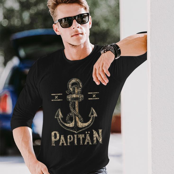 Papa Seemann Schiffsanker Papitän Nautisch Kapuzenjacke Langarmshirts Geschenke für Ihn