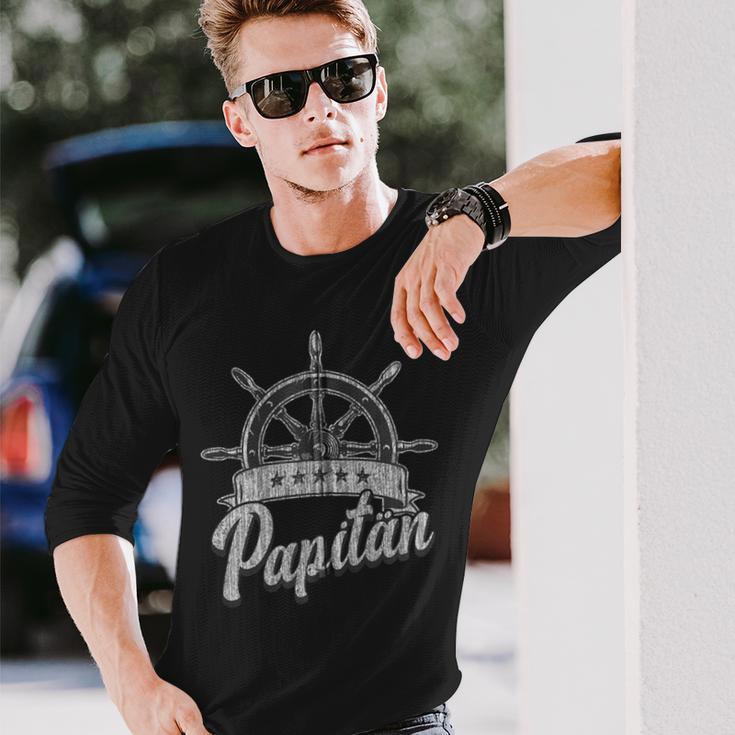 Papitän Papa Seemann Steuerruder Nautisch Kapuzenjacke Langarmshirts Geschenke für Ihn