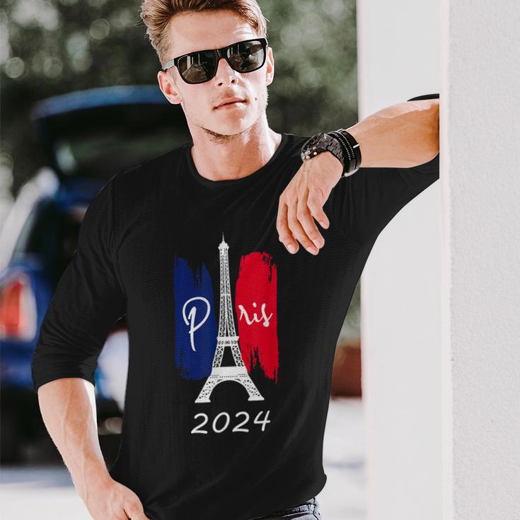 Paris France 2024 Langarmshirts Geschenke für Ihn