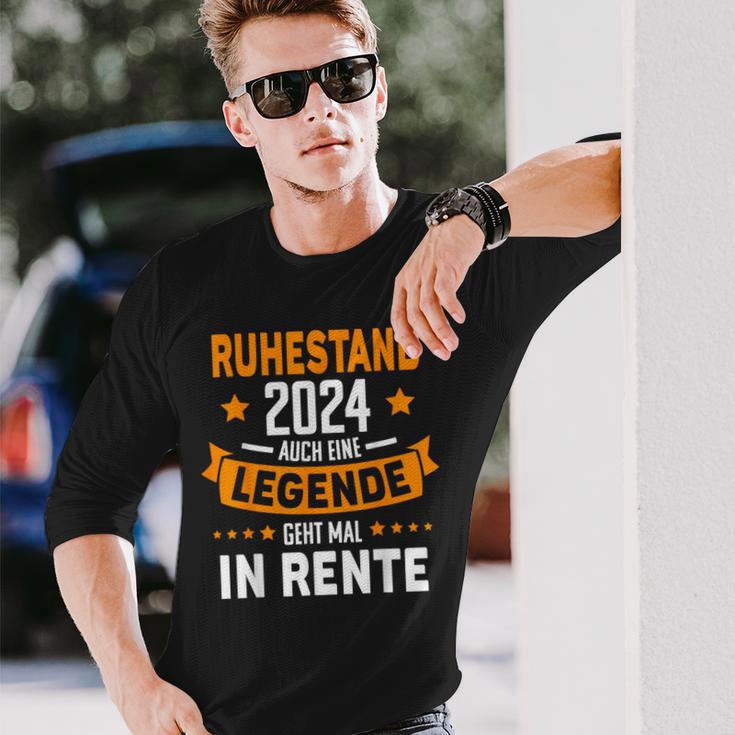 Pensioner 2024 Retirement 2024 Also Eine Legend Rente Langarmshirts Geschenke für Ihn