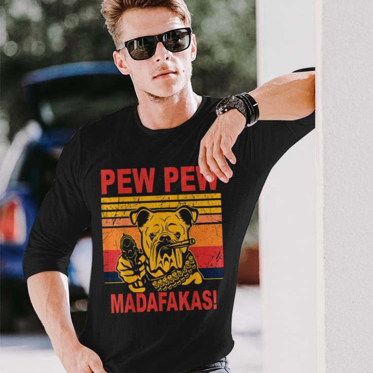Pew Pew Madafakas Mit Aufschrift Pew Pew Pew Lustiges Geschenk Langarmshirts Geschenke für Ihn