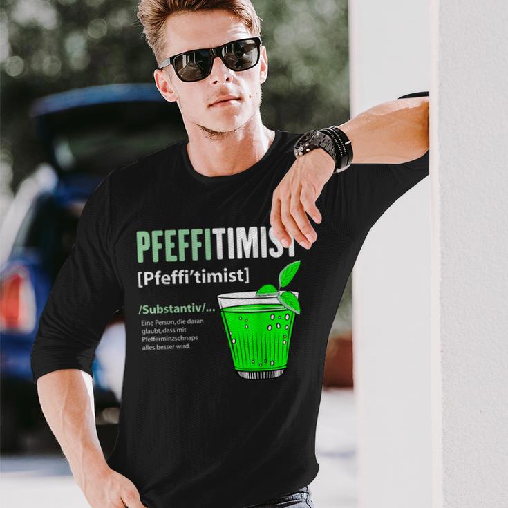 Pfeffitimist Peppermint Saufen Peppermint Liqueur Pfeffi Langarmshirts Geschenke für Ihn