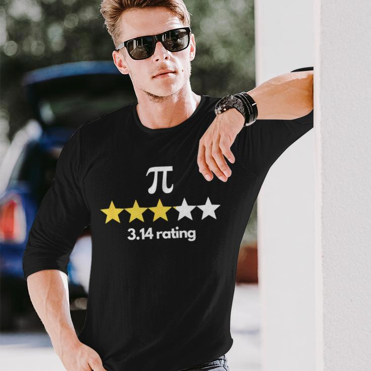 Pi 314 Star Rating Pi Humor Pi Day Novelty Long Sleeve T-Shirt Gifts for Him