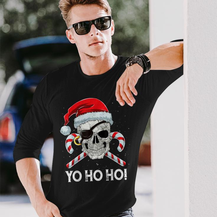 Pirate SantaChristmas Boys Yo Ho Ho Xmas Long Sleeve T-Shirt Gifts for Him