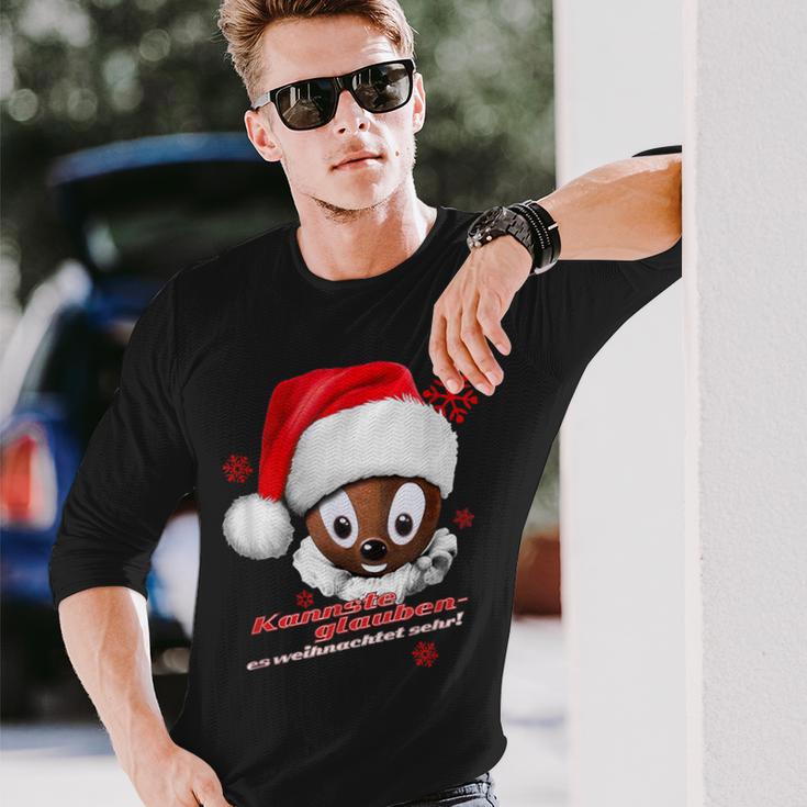 Pittiplatsch As Santa Claus Langarmshirts Geschenke für Ihn