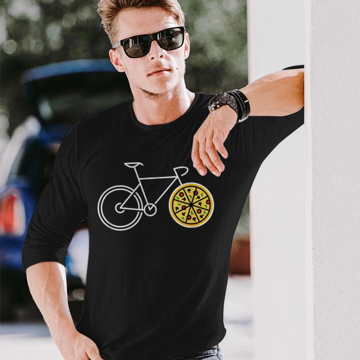 Pizza Fahrrad Radsport Fahrradfahren Fahrradtour Langarmshirts Geschenke für Ihn