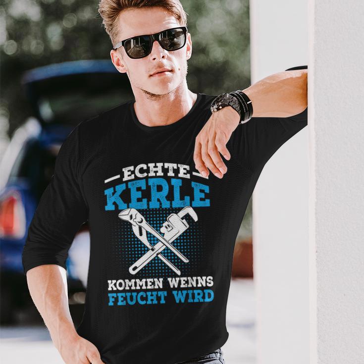 Plumber Slogan Wet Installer Langarmshirts Geschenke für Ihn