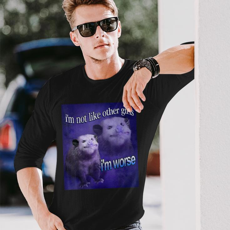 Possum I’M Not Like Other Girls I’M Worse Phalangeriformes Long Sleeve T-Shirt Gifts for Him
