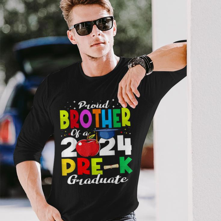 Proud Brother Of Pre-K Graduate 2024 Graduation Brother Long Sleeve T-Shirt Gifts for Him