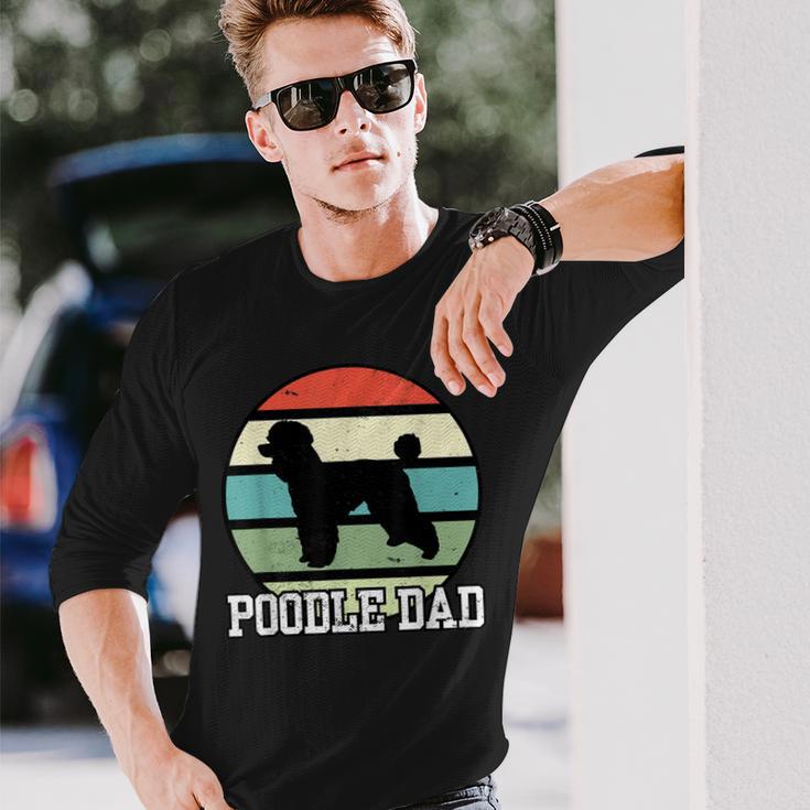 Pudel Papa I Retro Pudel Langarmshirts Geschenke für Ihn