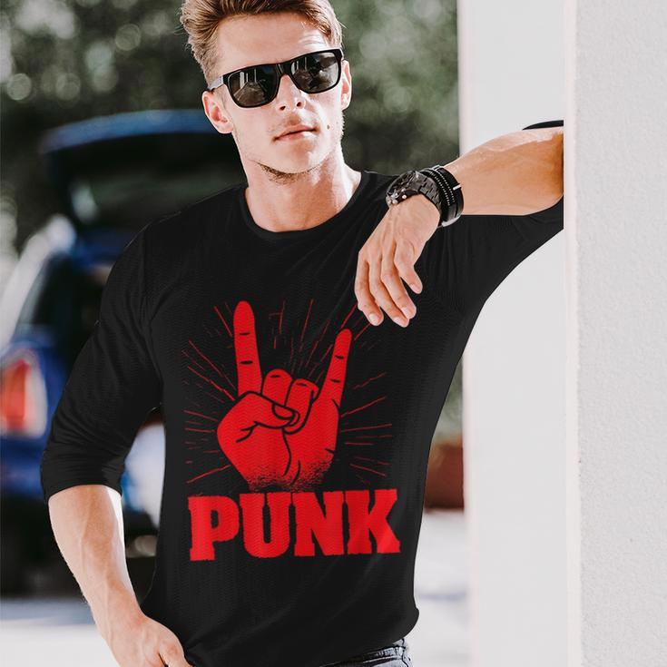 Punk Mohawk Punk Rocker Punker Black Langarmshirts Geschenke für Ihn