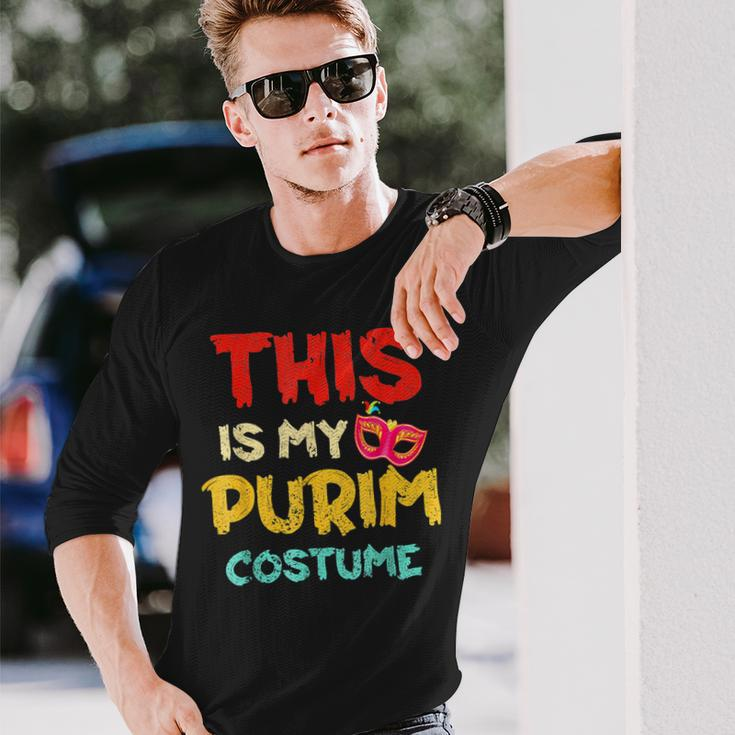 This Is My Purim Costume Happy Purim Jewish Long Sleeve T-Shirt Gifts for Him