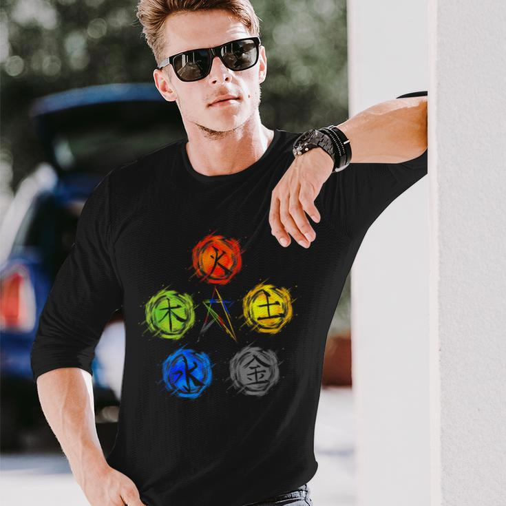 Qigong Five Elements Balance Tai Chi Long Sleeve T-Shirt Gifts for Him