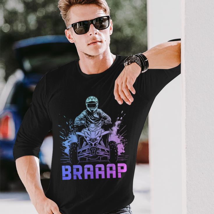 Quad Bike Braap Atv 4 Wheeler Langarmshirts Geschenke für Ihn