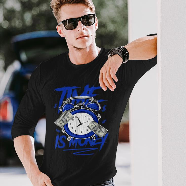 Racer Blue 5S To Match Time Is Money Shoes 5 Racer Blue Long Sleeve T-Shirt Gifts for Him