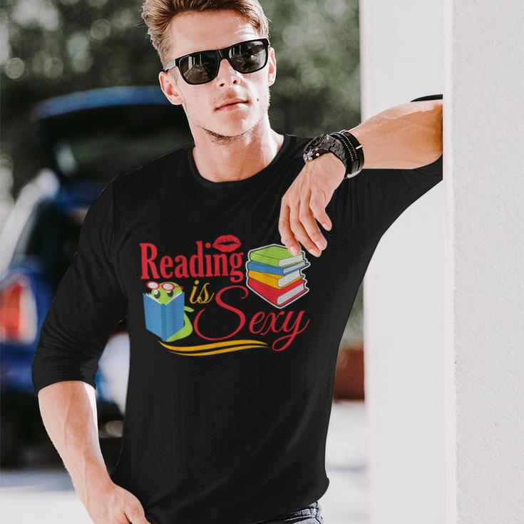 Reading Is Sexy Book Literature Long Sleeve T-Shirt Gifts for Him