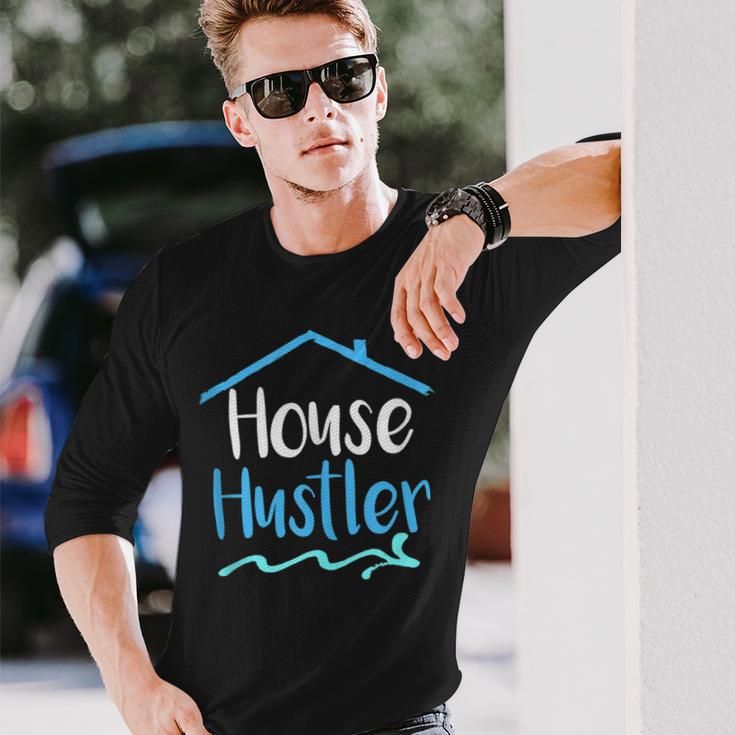 Realtor Real Estate Agent Advertising House Hustler Long Sleeve T-Shirt Gifts for Him