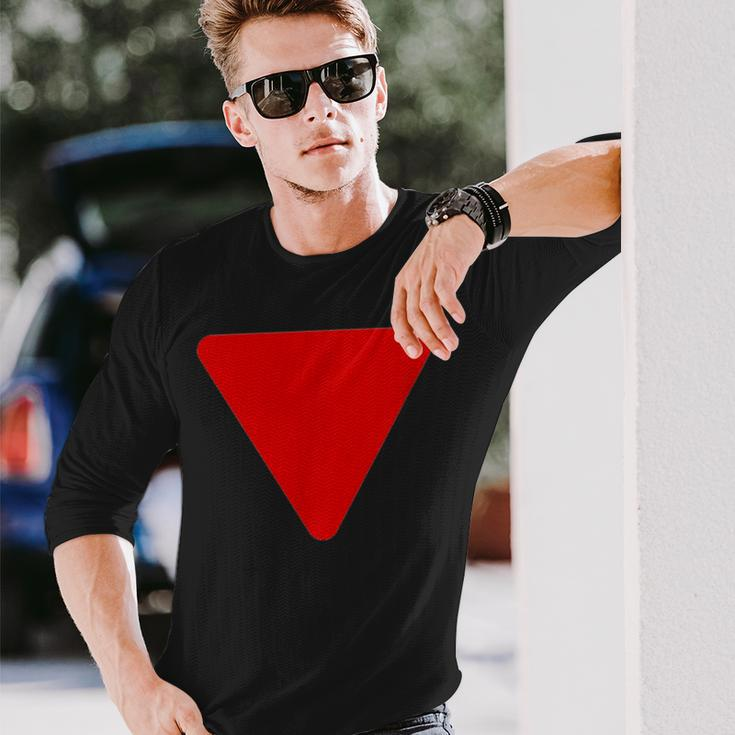 Red Triangle Symbol Of Resistance Free Palestine Gaza Long Sleeve T-Shirt Gifts for Him