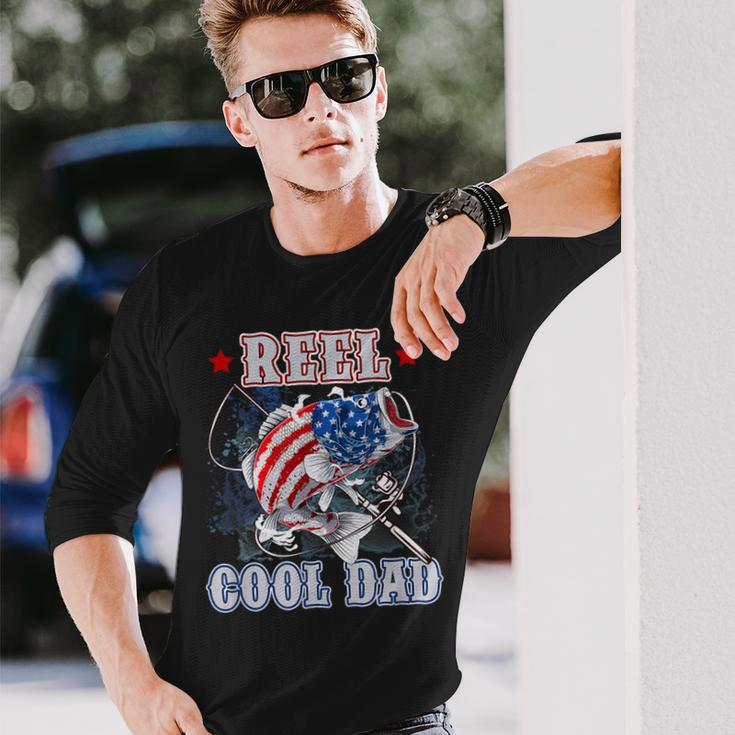 Reel Cool Dad Father's Day Fishing Dad Long Sleeve T-Shirt Gifts for Him