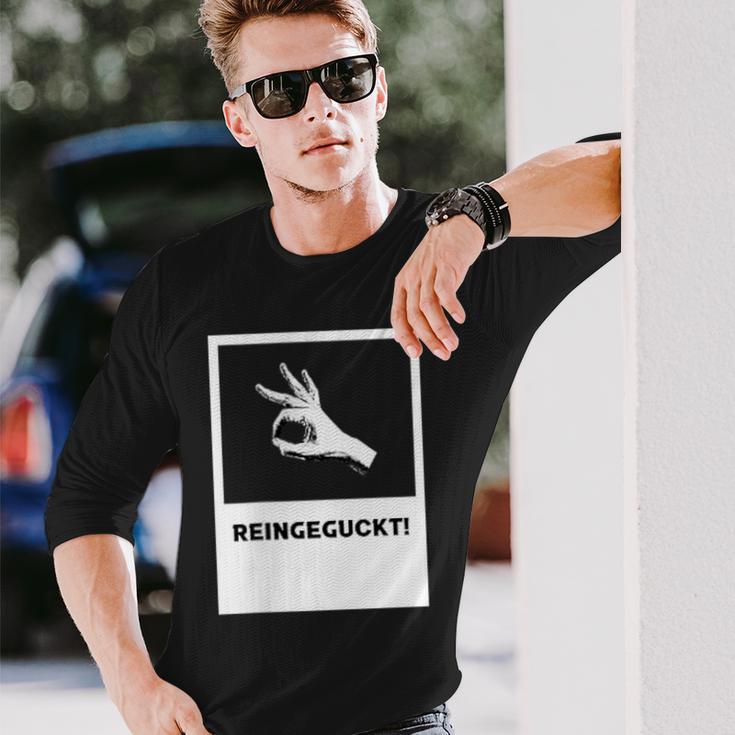 Reingeguckt Hand Finger Circle Langarmshirts Geschenke für Ihn