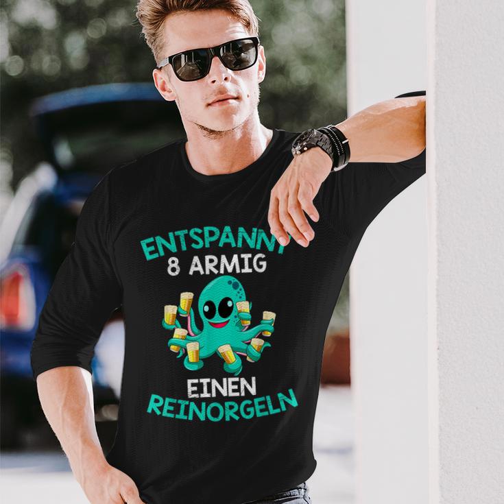 Relaxed Eight-Armed A Reinorgeln Saufen Party Malle Langarmshirts Geschenke für Ihn