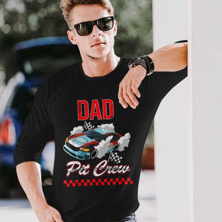 Rennwagen Geburtstagsfeier Rennen Familie Papa Pit Crew Männer Junge Langarmshirts Geschenke für Ihn