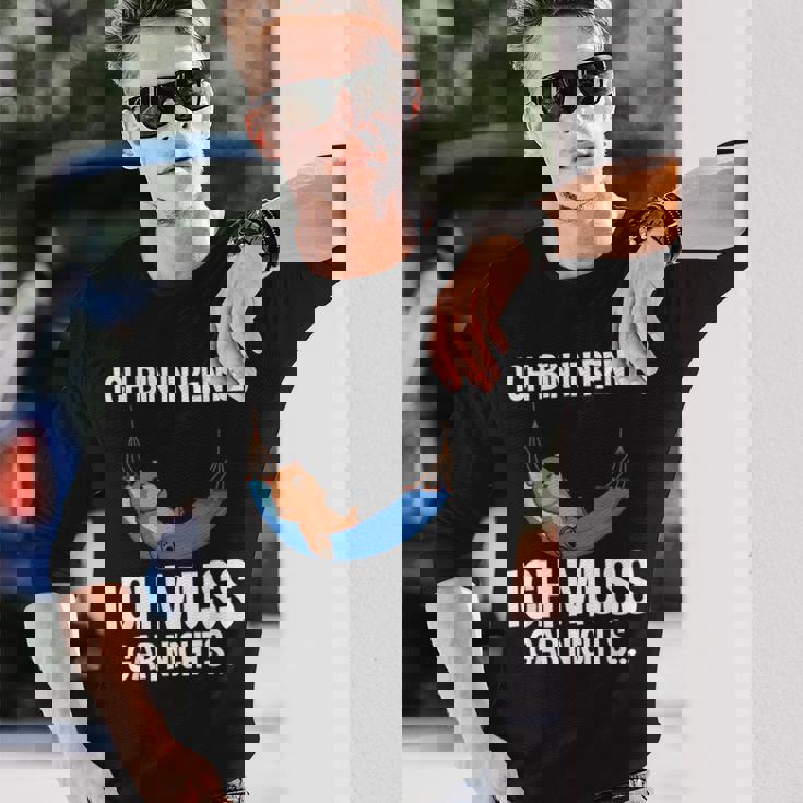 Rentner-Bär Langarmshirts: Ich Muss Gar Nichts, Perfekt für Ruhestand Geschenke für Ihn