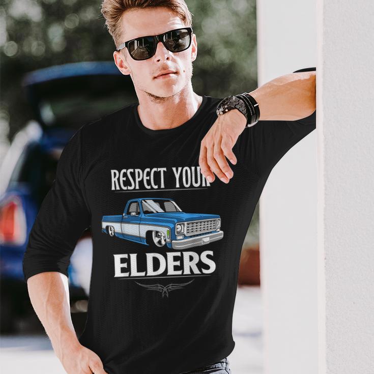 Respect Your Elders Classic Pickup Truck Lovers Long Sleeve T-Shirt Gifts for Him