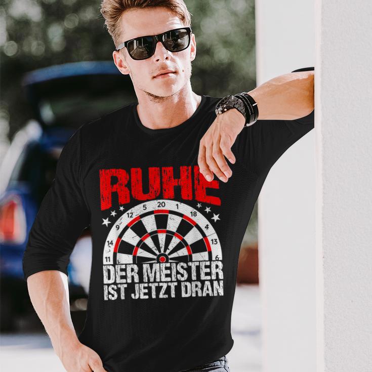 Rest Der Meister Ist Jetzt Dran Dart Spieler Schwarzes Langarmshirts Geschenke für Ihn