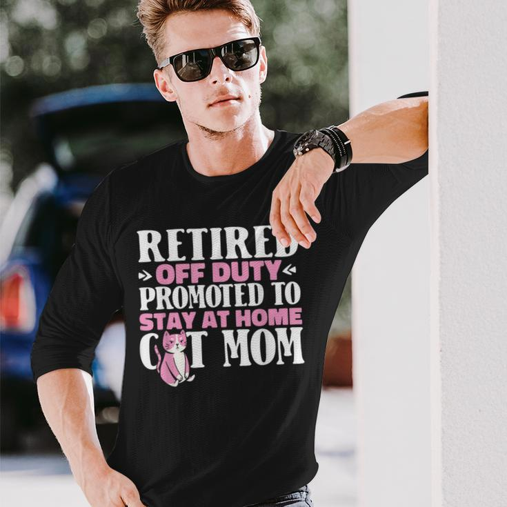 Retired Cat Pensioner Retire Retirement Long Sleeve T-Shirt Gifts for Him