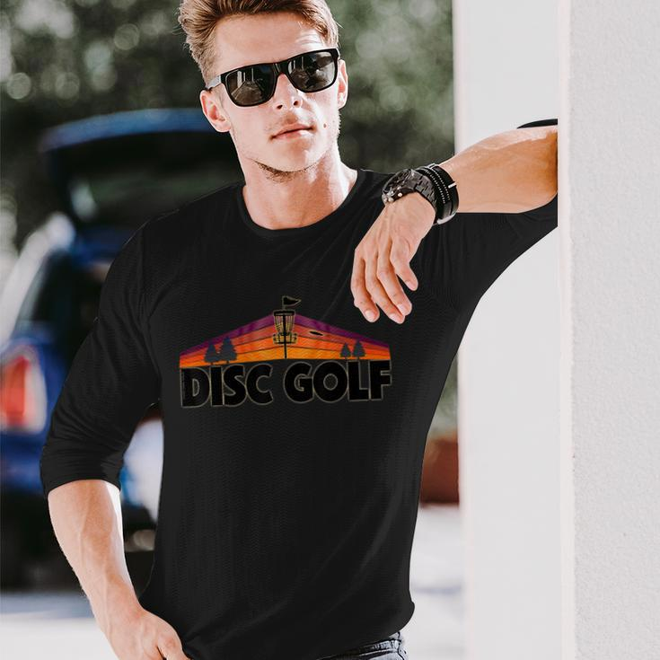Retro Disc Golf Lover Disc Golf Sport Long Sleeve T-Shirt Gifts for Him