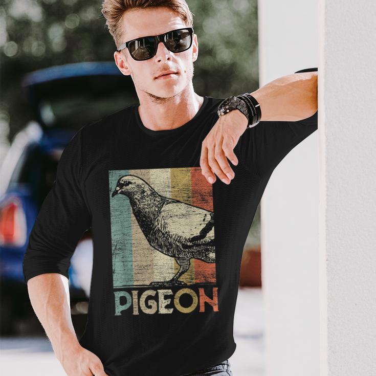 Retro Dove Langarmshirts Geschenke für Ihn