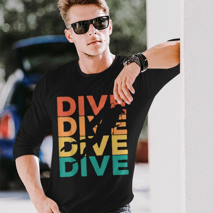 Retro Vintage Diving For Diver Langarmshirts Geschenke für Ihn