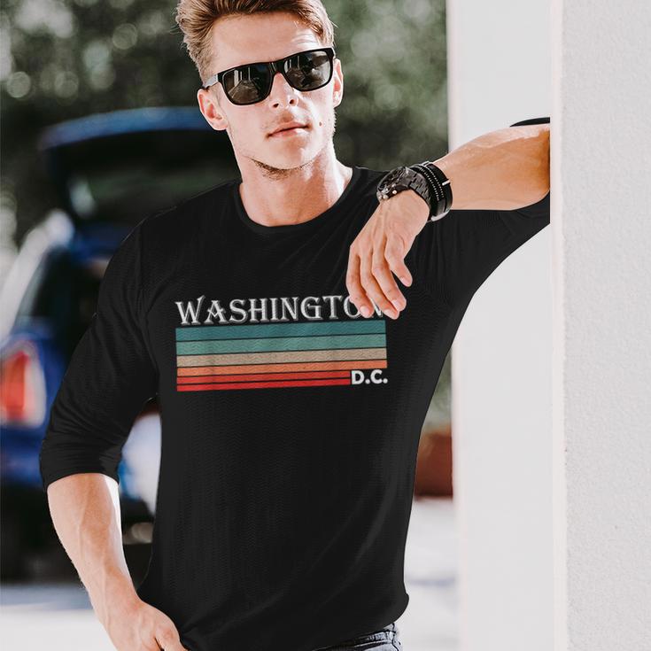 Retro Washington DC Dc Souvenir Long Sleeve T-Shirt Gifts for Him