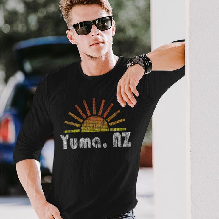 Retro Yuma Arizona Sunrise Sunset Vintage Long Sleeve T-Shirt Gifts for Him